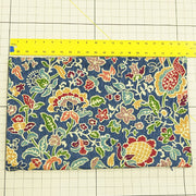 Knife Edge Lumbar Pillow Cover - 14x22 - Traditional Floral in Blue