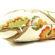 Knife Edge Pillow Cover - 18x18 - Floral Rust & Gold