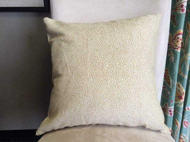 Knife Edge Pillow Cover - 18x18 - Leopard Tapestry Cream