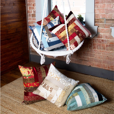 Interlocking Patchwork Pillow Cover 20x20 - Teal