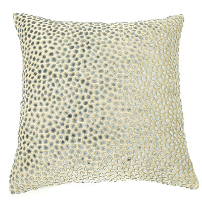 Knife Edge Kussenhoes - 18x18 - Chenille Luipaard Blauw Bruin