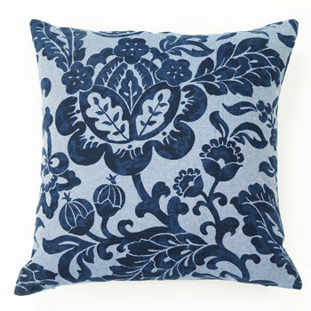 Knife Edge Pillow Cover - 18x18 - Floral Blue