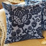 Knife Edge Pillow Cover - 18x18 - Floral Blue