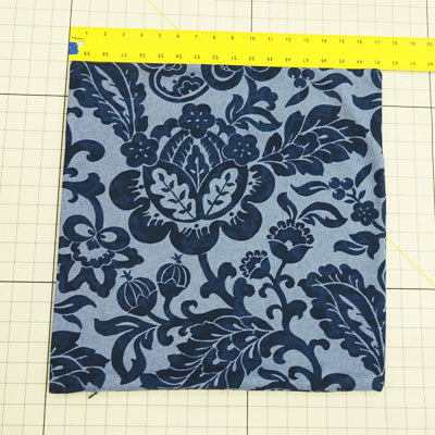 Knife Edge Pillow Cover - 18x18 - Floral Blue