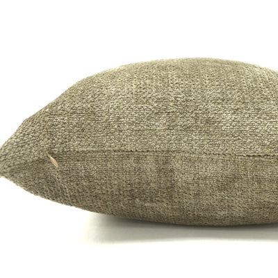 Knife Edge Pillow Cover - Brown Textured Chenille