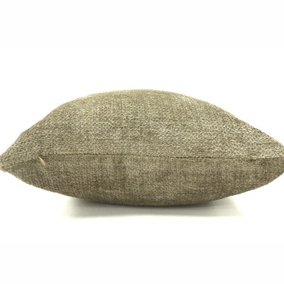 Knife Edge Pillow Cover - Brown Textured Chenille