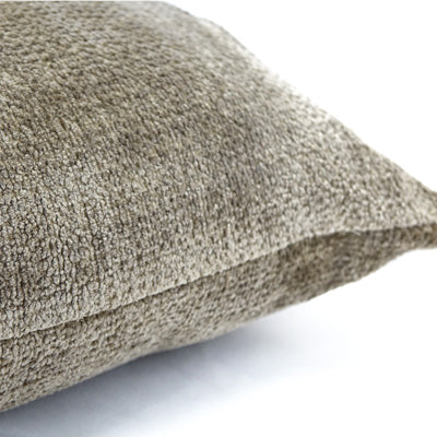 Knife Edge Pillow Cover - Brown Textured Chenille