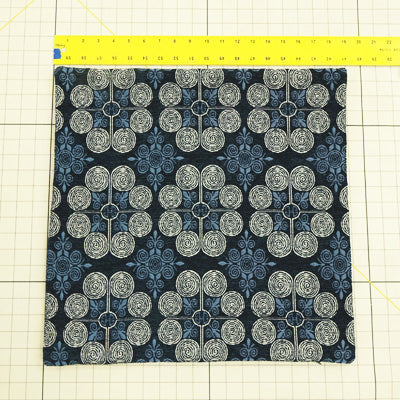 Knife Edge Pillow Cover - 20x20 - Blue on Blue Chenille