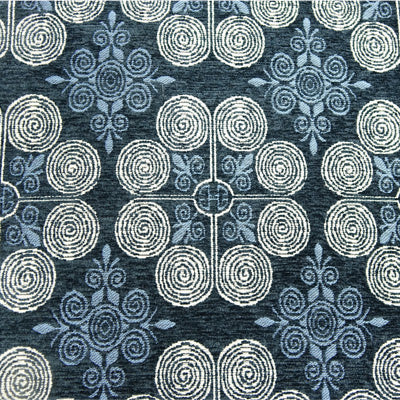 Knife Edge Pillow Cover - 20x20 - Blue on Blue Chenille