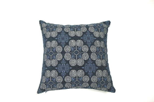 Knife Edge Pillow Cover - 20x20 - Blue on Blue Chenille