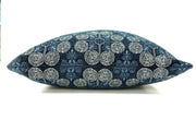 Knife Edge Pillow Cover - 20x20 - Blue on Blue Chenille