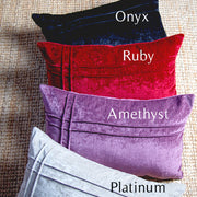 CrossHatch Pintuck Velour Pillow Cover