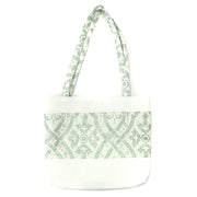 Tote Bag - Lt Teal & White