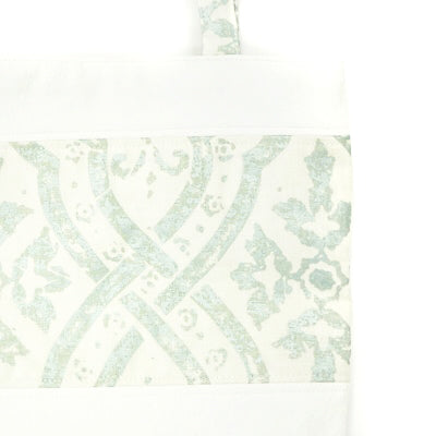 Tote Bag - Lt Teal & White