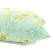 Knife Edge Lumbar Pillow Cover - 14x20 - Embroidery Turquoise