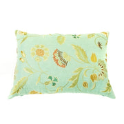 Knife Edge Lumbar Pillow Cover - 14x20 - Embroidery Turquoise